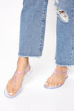Just For Kicks Flat Sandals - Clear