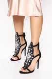 Here For The Attention Heeled Sandal - Black