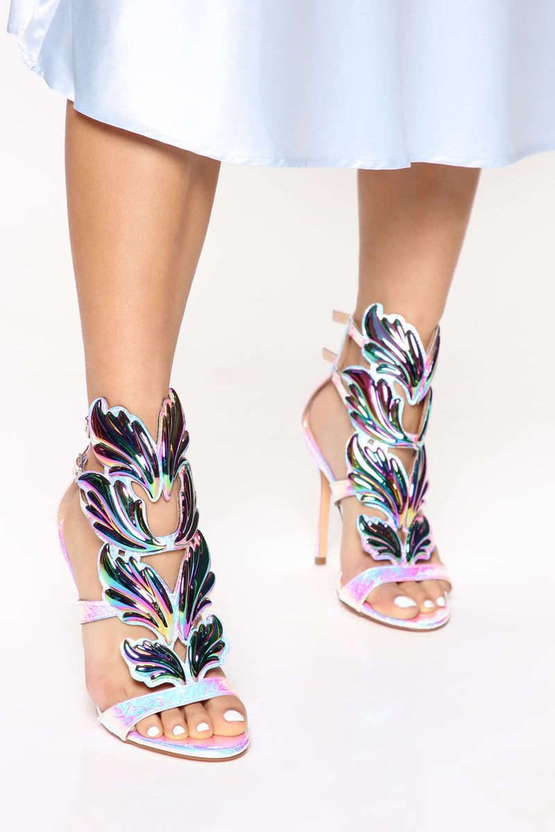 Spread Your Wings Heel - Silver/Multi