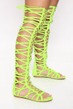Didn't Notice Flat Sandals - Lime