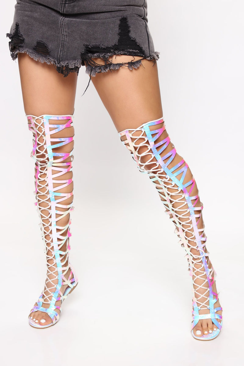 Didn't Notice Flat Sandals - Iridescent