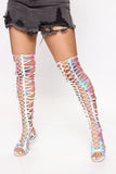 Didn't Notice Flat Sandals - Iridescent