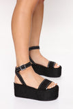 Keeping It Casual Flat Sandals - Black