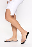 In The Clear Flat Sandal - Black