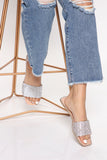 Initial Spark Rhinestone Flat Sandal - Nude