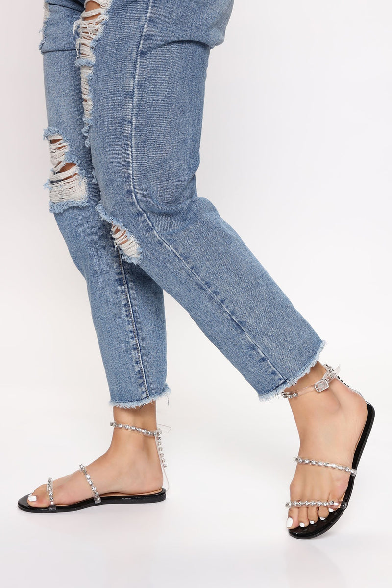 Meant To Be Flat Sandals - Black