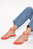 Struck On You Sandals - Red