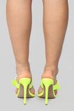 Passing Along Heeled Sandals - Neon Green