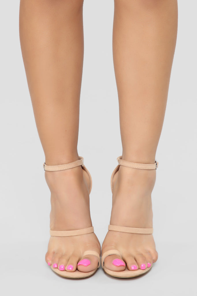 Bounce To The Ounce Heeled Sandals - Nude