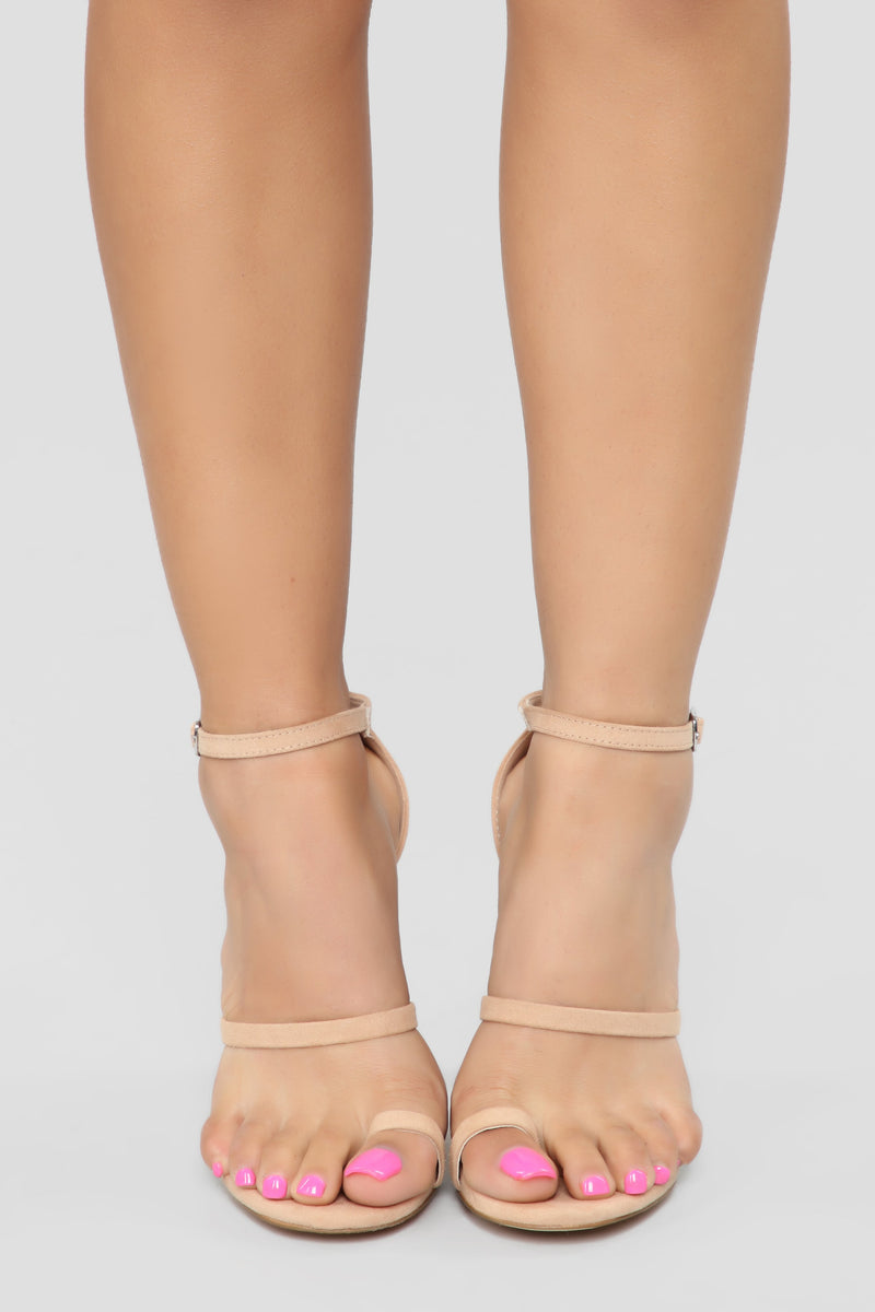 Bounce To The Ounce Heeled Sandals - Nude