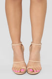 Bounce To The Ounce Heeled Sandals - Nude