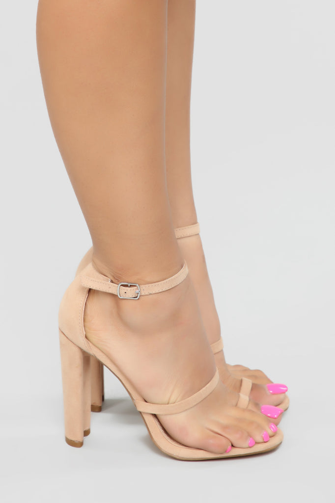 Bounce To The Ounce Heeled Sandals - Nude