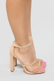 Bounce To The Ounce Heeled Sandals - Nude