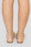 Bling It Out Flat Sandal - Gold