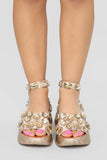 Obsession Flat Sandal - Rose Gold