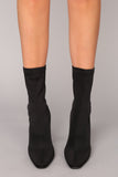 Can You Say Sleek Bootie - Black