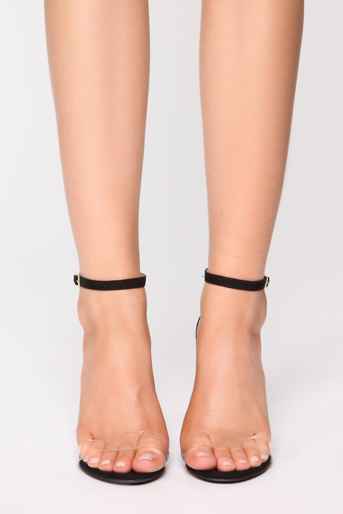 That One Strap Heels - Black