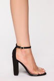 That One Strap Heels - Black