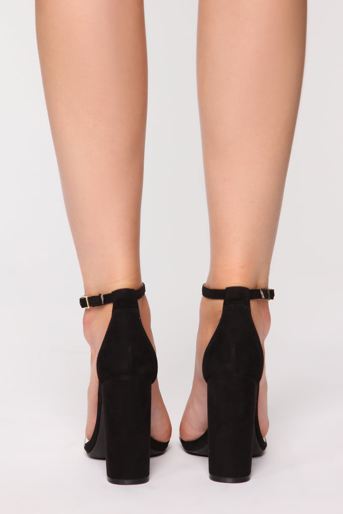 That One Strap Heels - Black