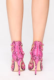 The Maze Heeled Sandal - Neon Pink