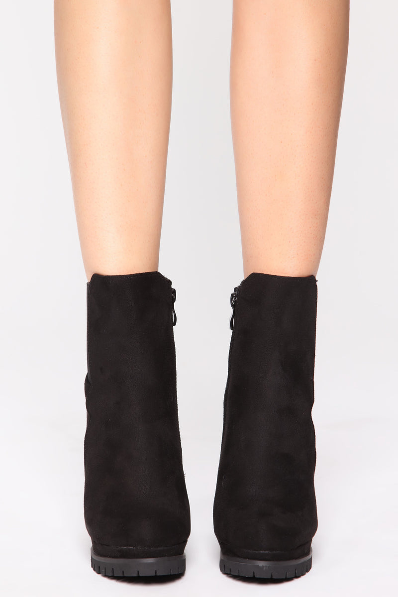 Until The End Booties - Black
