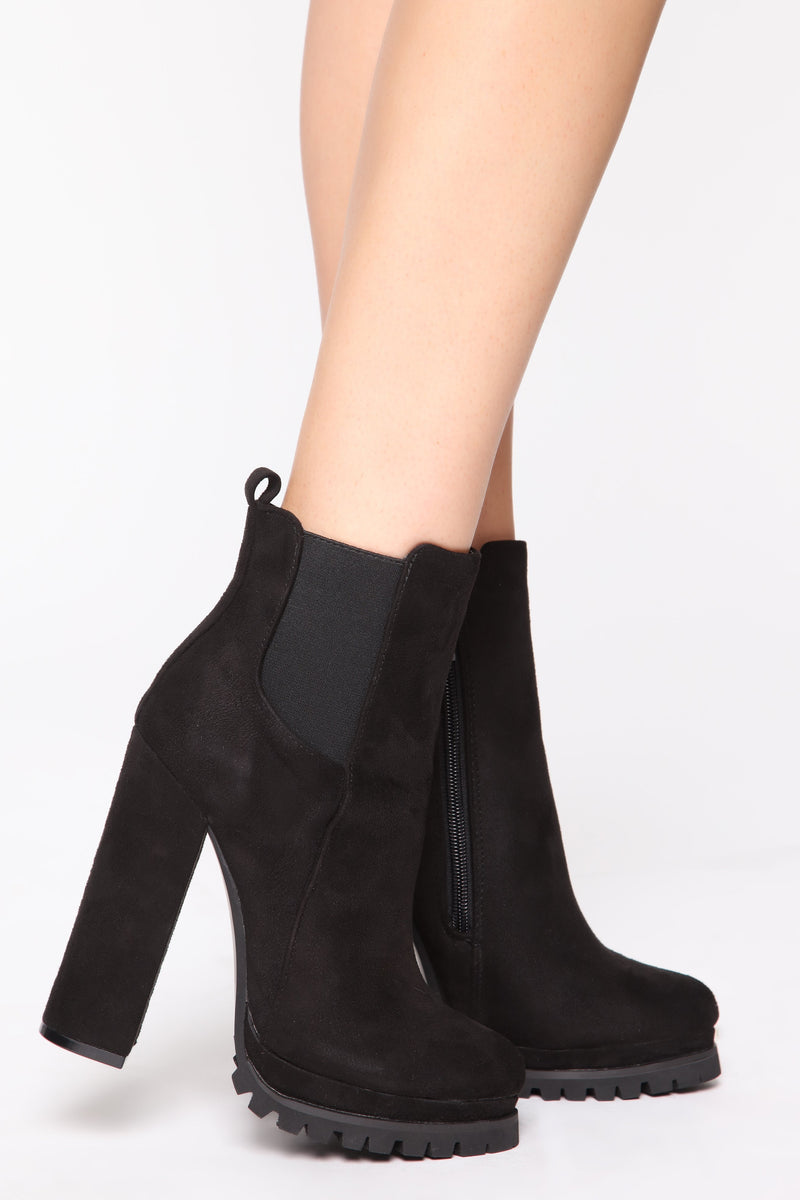Until The End Booties - Black