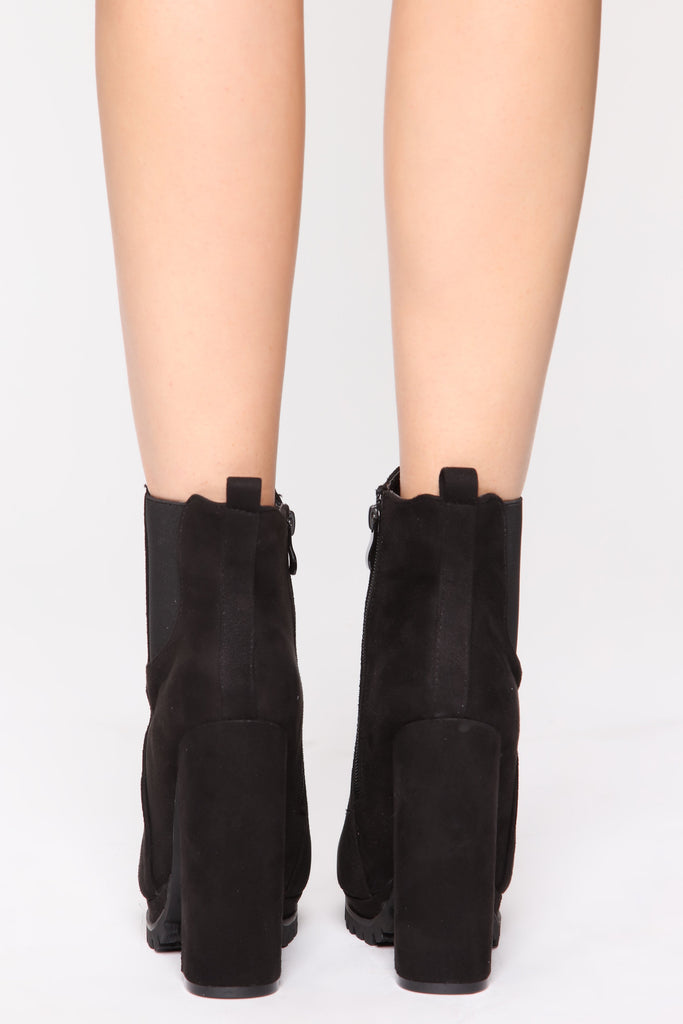 Until The End Booties - Black