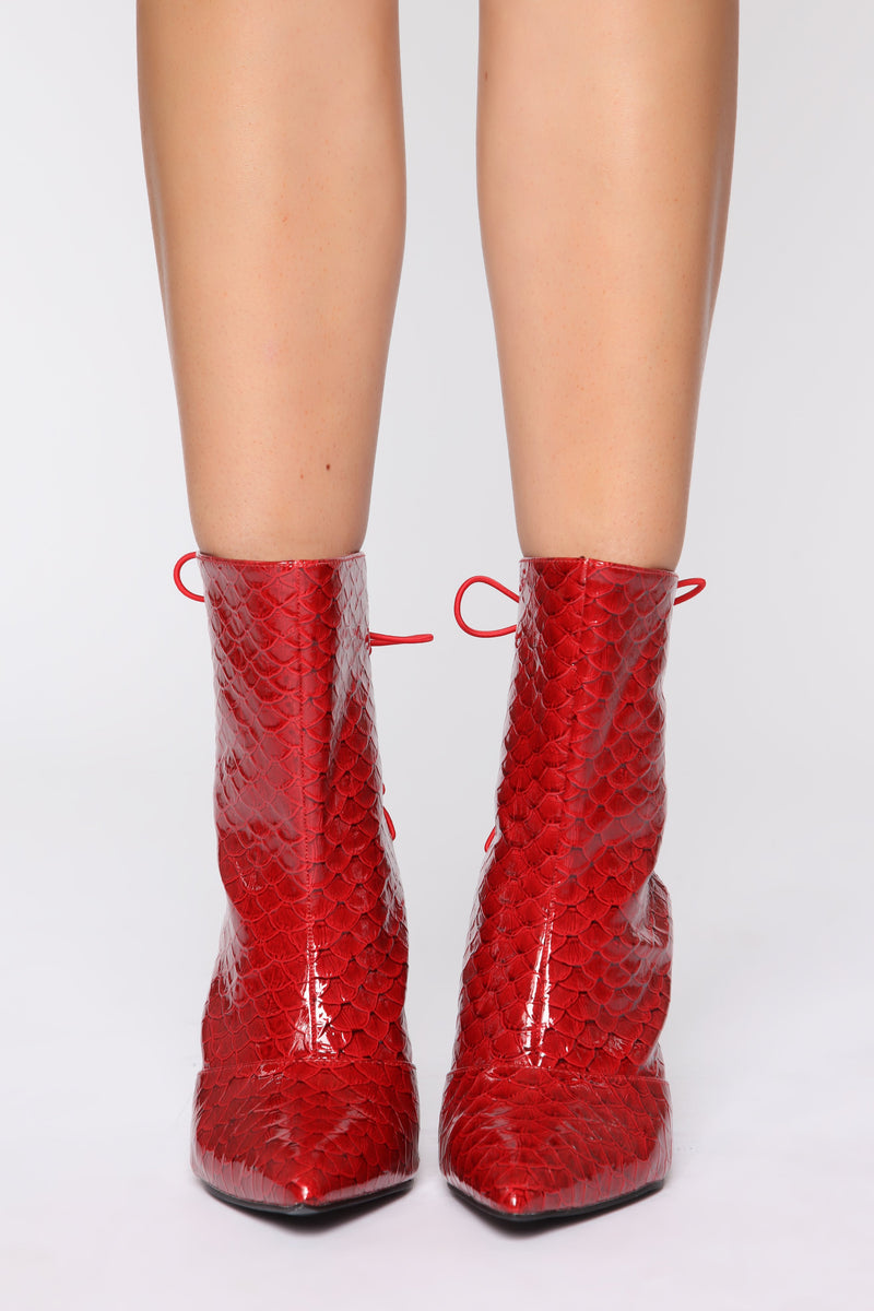 Fast Lane Bootie - Red