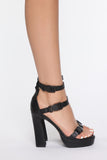 Queen Of Hearts Heeled Sandals - Black
