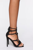 What A Temper Heeled Sandal - Black
