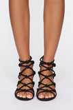 You're Mistaken Heeled Sandals - Black