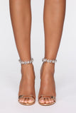 Queen Of Glam Heeled Sandals - Rose Gold