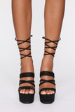 Round Of Applause Heeled Sandals - Black