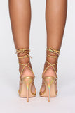 Lavish Life Heeled Sandals - Gold