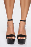 Look At Me Now Heeled Sandals - Black