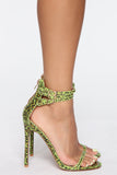Wild About You Heeled Sandals - Neon Green