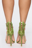 Wild About You Heeled Sandals - Neon Green