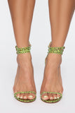 Wild About You Heeled Sandals - Neon Green