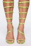 Show Me Heeled Sandal - Neon Snake