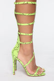 Show Me Heeled Sandal - Neon Snake