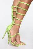 Show Me Heeled Sandal - Neon Snake