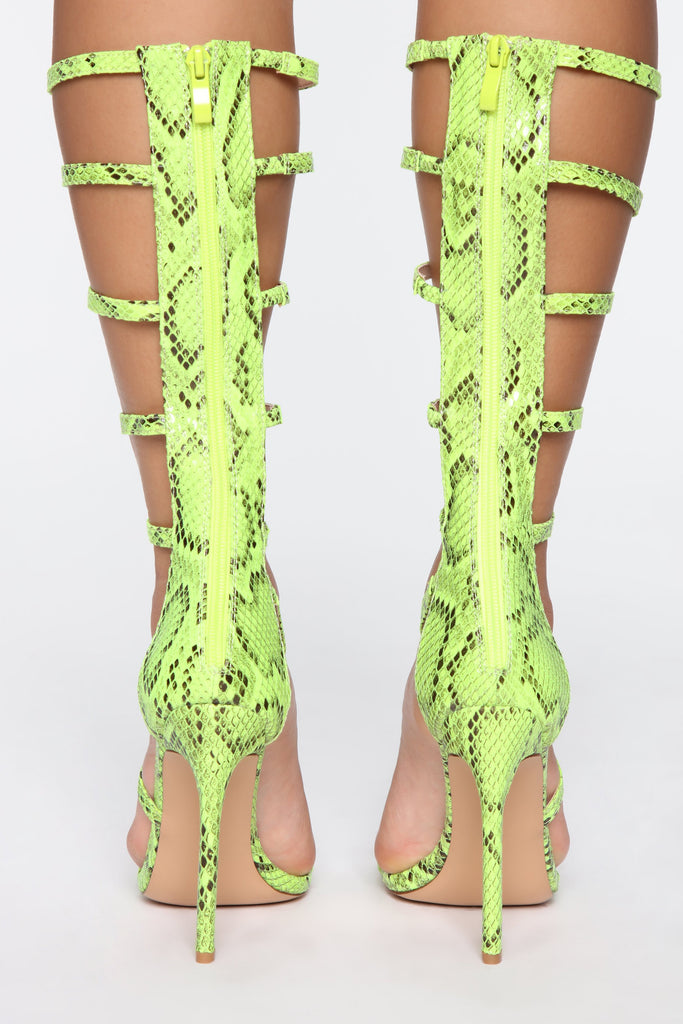 Show Me Heeled Sandal - Neon Snake
