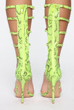 Show Me Heeled Sandal - Neon Snake