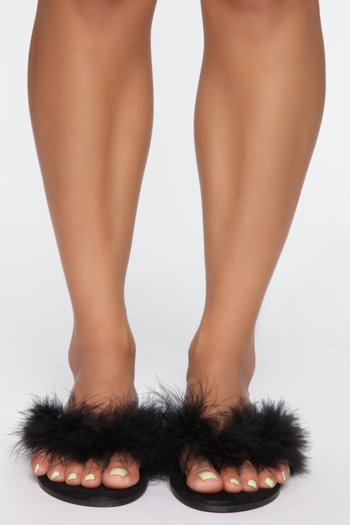 Silly Flat Sandals - Black