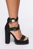 Long Gone Heeled Sandals - Black