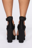 Long Gone Heeled Sandals - Black