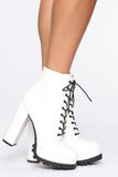 No Strings Attached Booties - White Patent