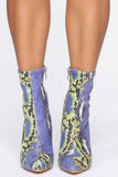 Don't Mess With Me Booties - Purple Snake