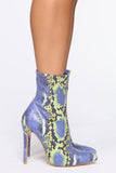 Don't Mess With Me Booties - Purple Snake