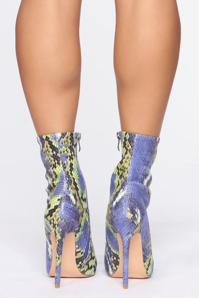 Don't Mess With Me Booties - Purple Snake